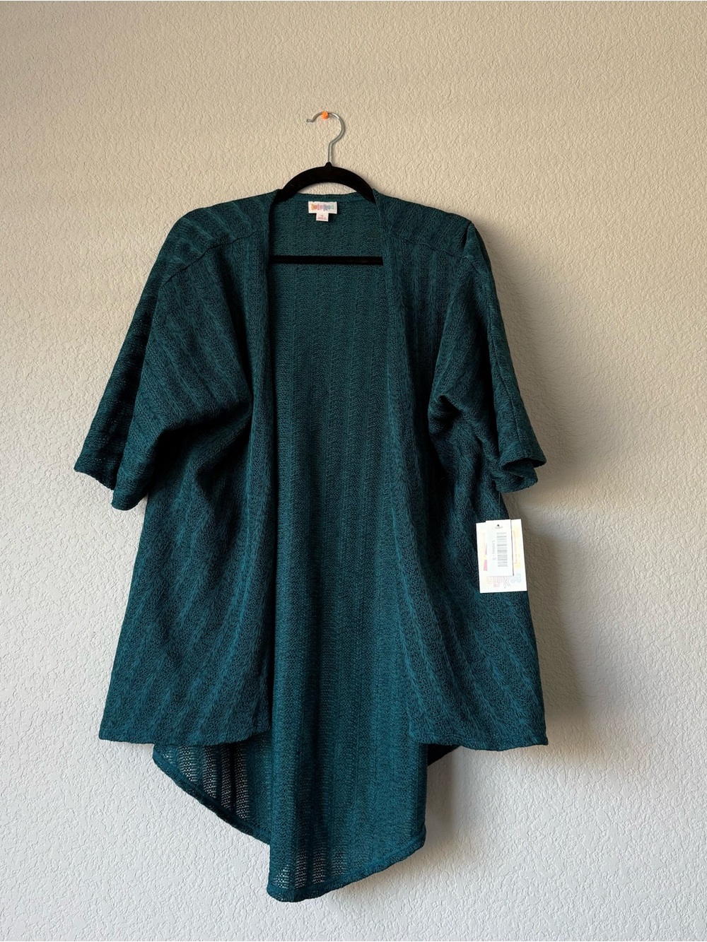 LuLaRoe Open-Front Teal Knit Sweater